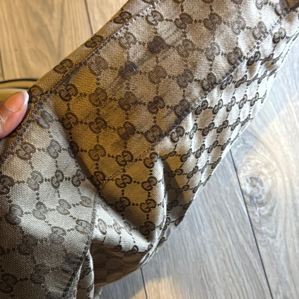 Gucci Brown Monogram Tote Bag - Picture 6 of 12